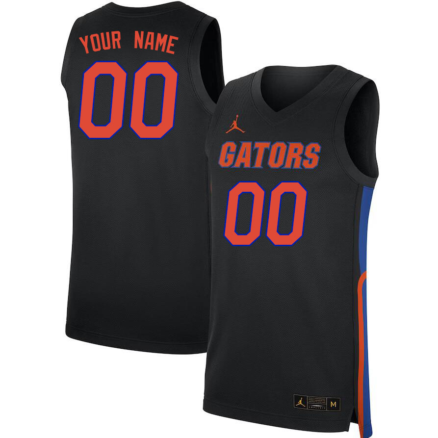 Custom Florida Gators Name And Number College Basketball Jerseys Stitched-Black